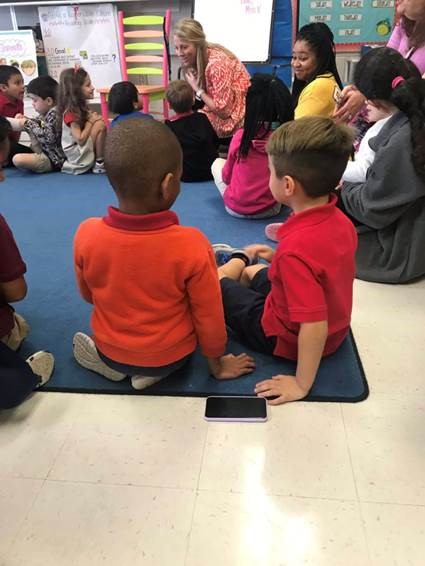 Children in a story circle
